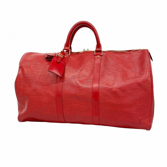 Louis Vuitton Epi Keepall 50 Boston Bag M42967 Castilian Red Men's/Women's P1... - Picture 1 of 10